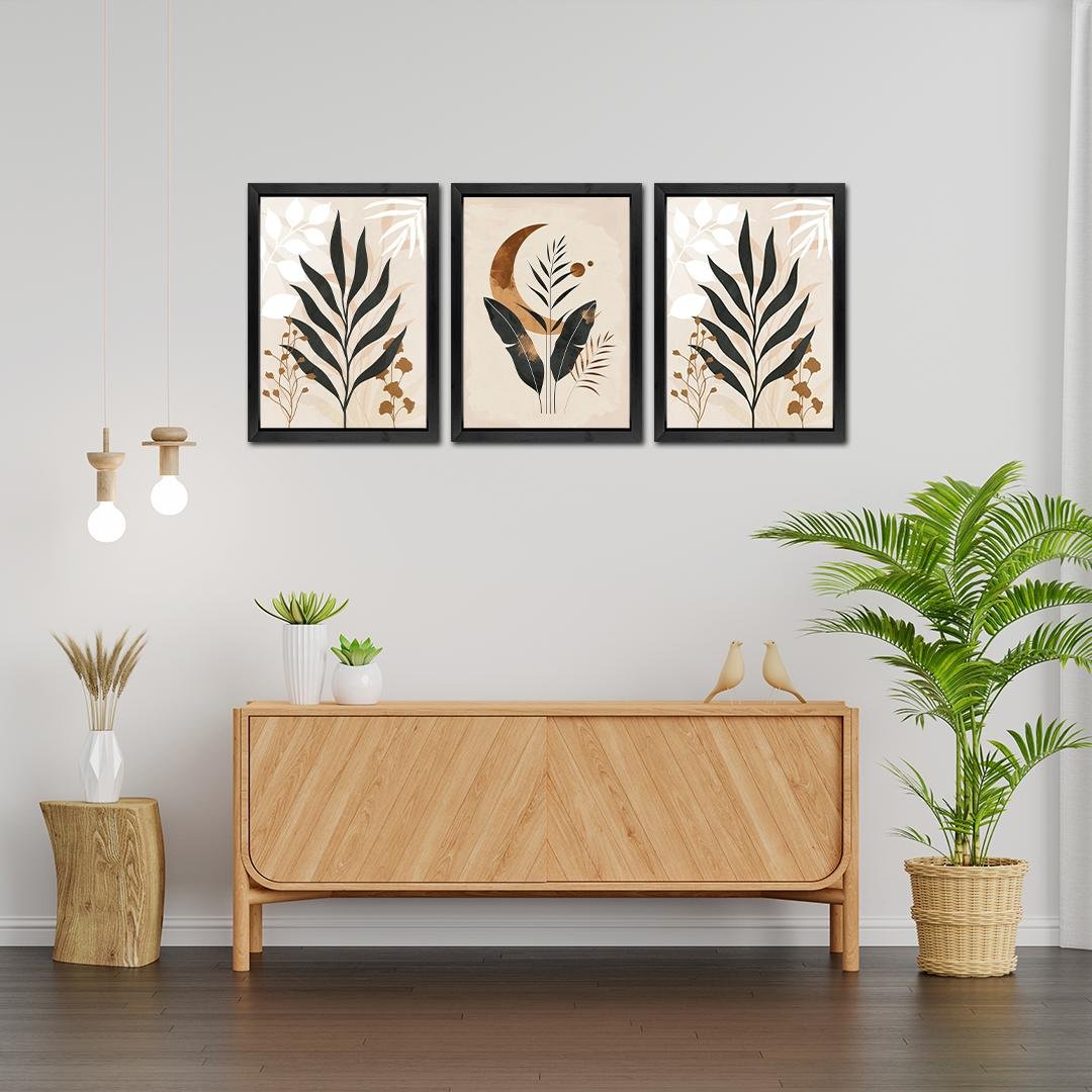 Abstract Leaf Wall Set 3PCS