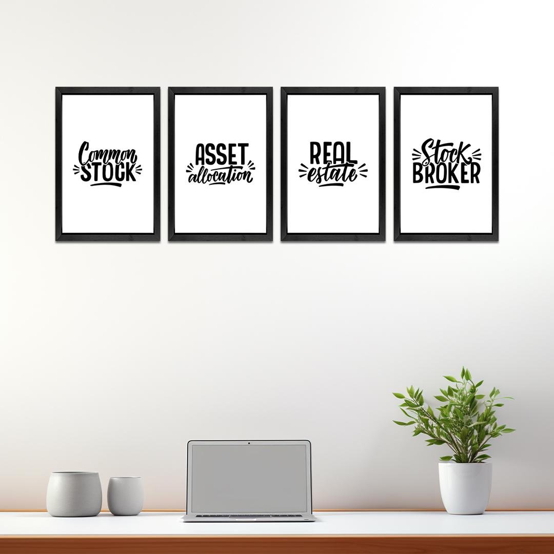 Premium Real Estate Quote Frames (4-Piece Set)