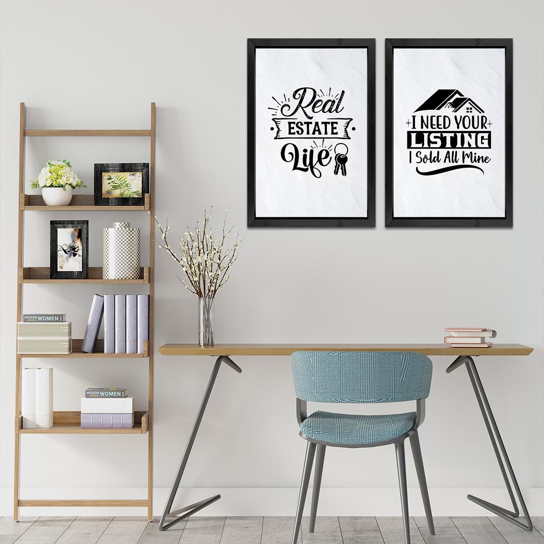 Real Estate Quote Wall Frames (Set of 2)