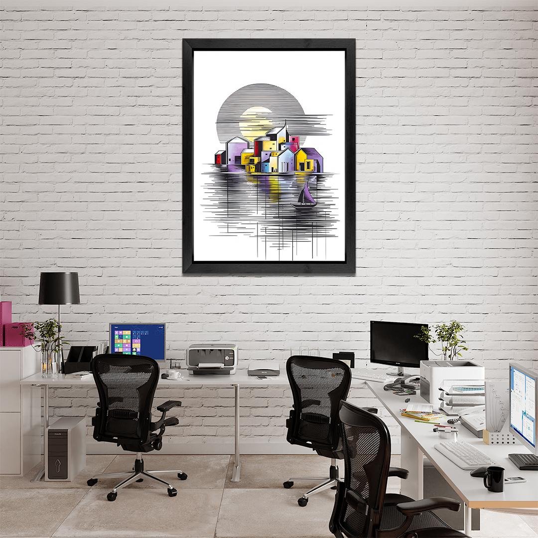 Modern Abstract Cityscape Wall Art
