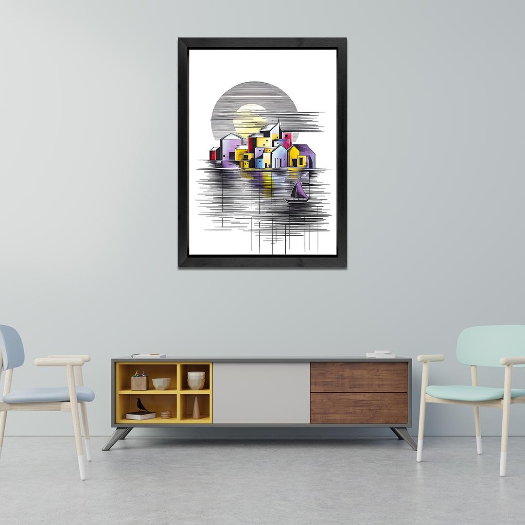 Modern Abstract Cityscape Wall Art