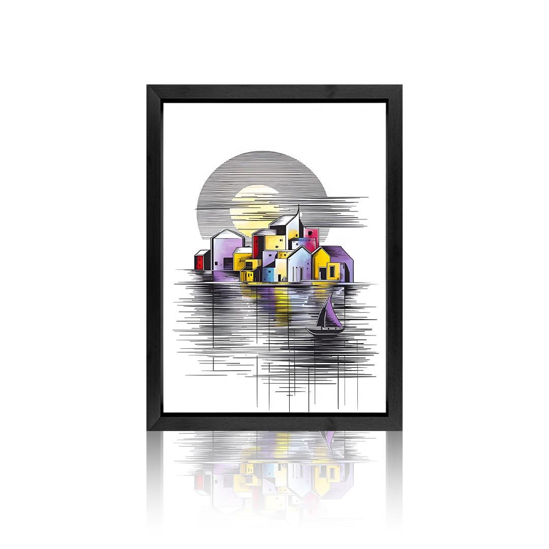Modern Abstract Cityscape Wall Art
