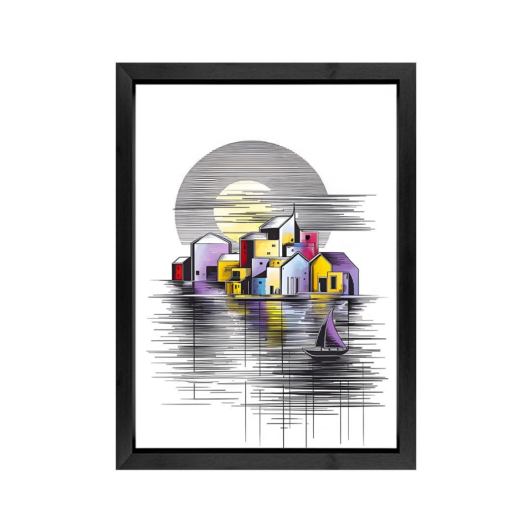 Modern Abstract Cityscape Wall Art