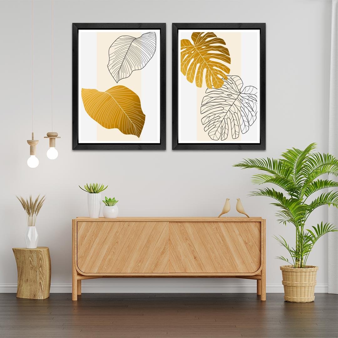 Elegant Monstera Leaf Canvas Wall Art