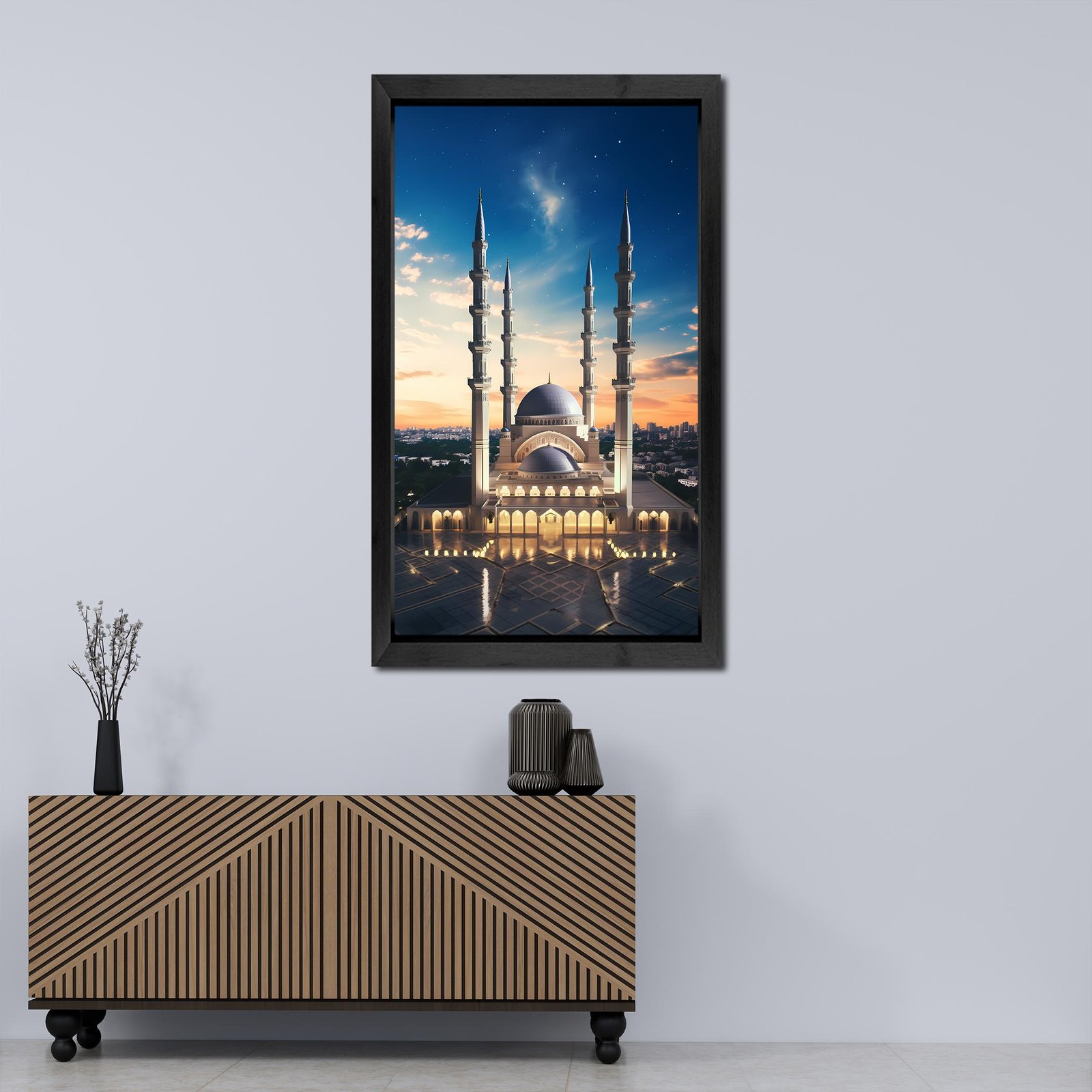 Majestic 3D Grand Mosque Wall Art Frame
