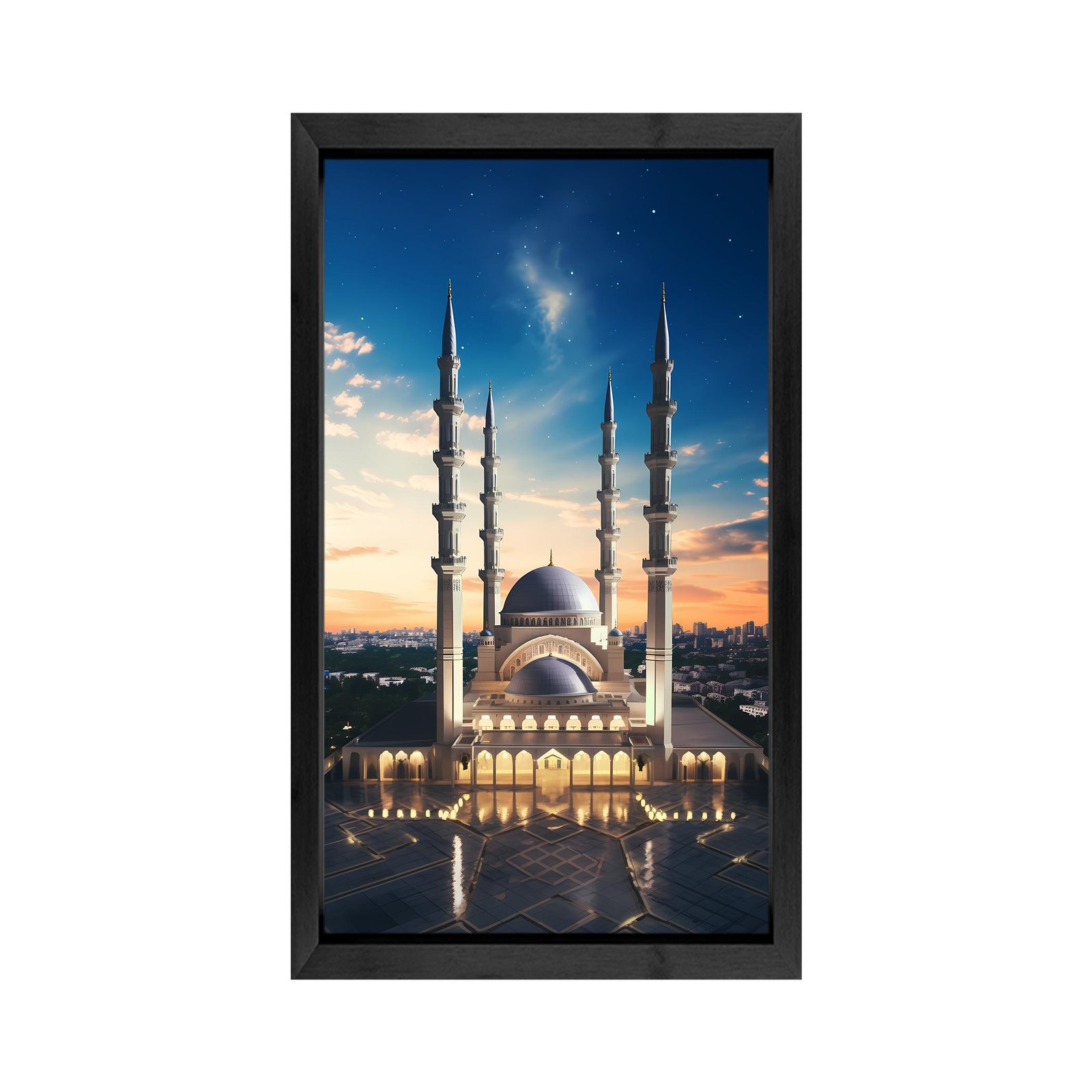Majestic 3D Grand Mosque Wall Art Frame