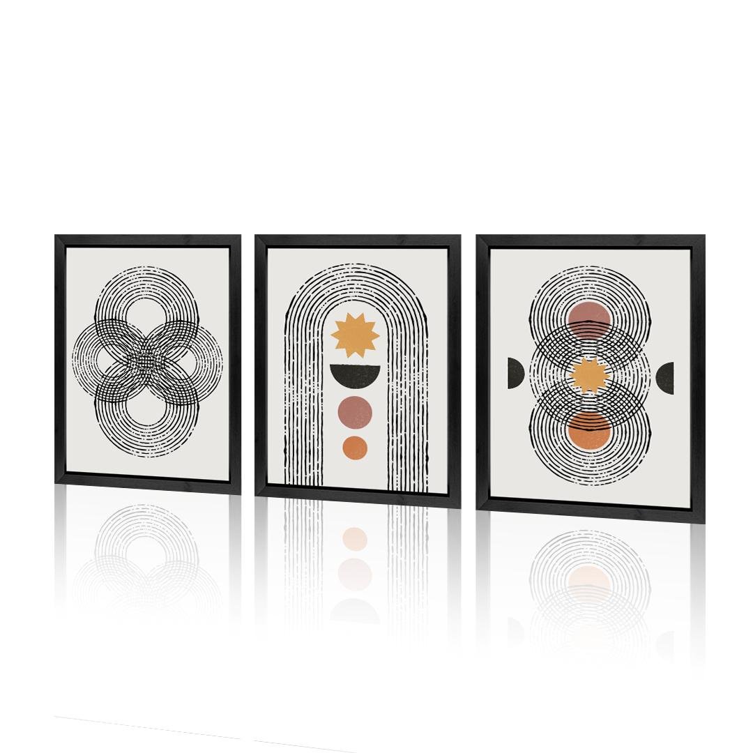 Abstract Boho Celestial Mandala Wall Art