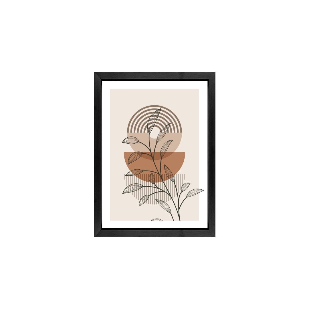 Set of 3 Elegant Abstract Leaf Wall Art Frames