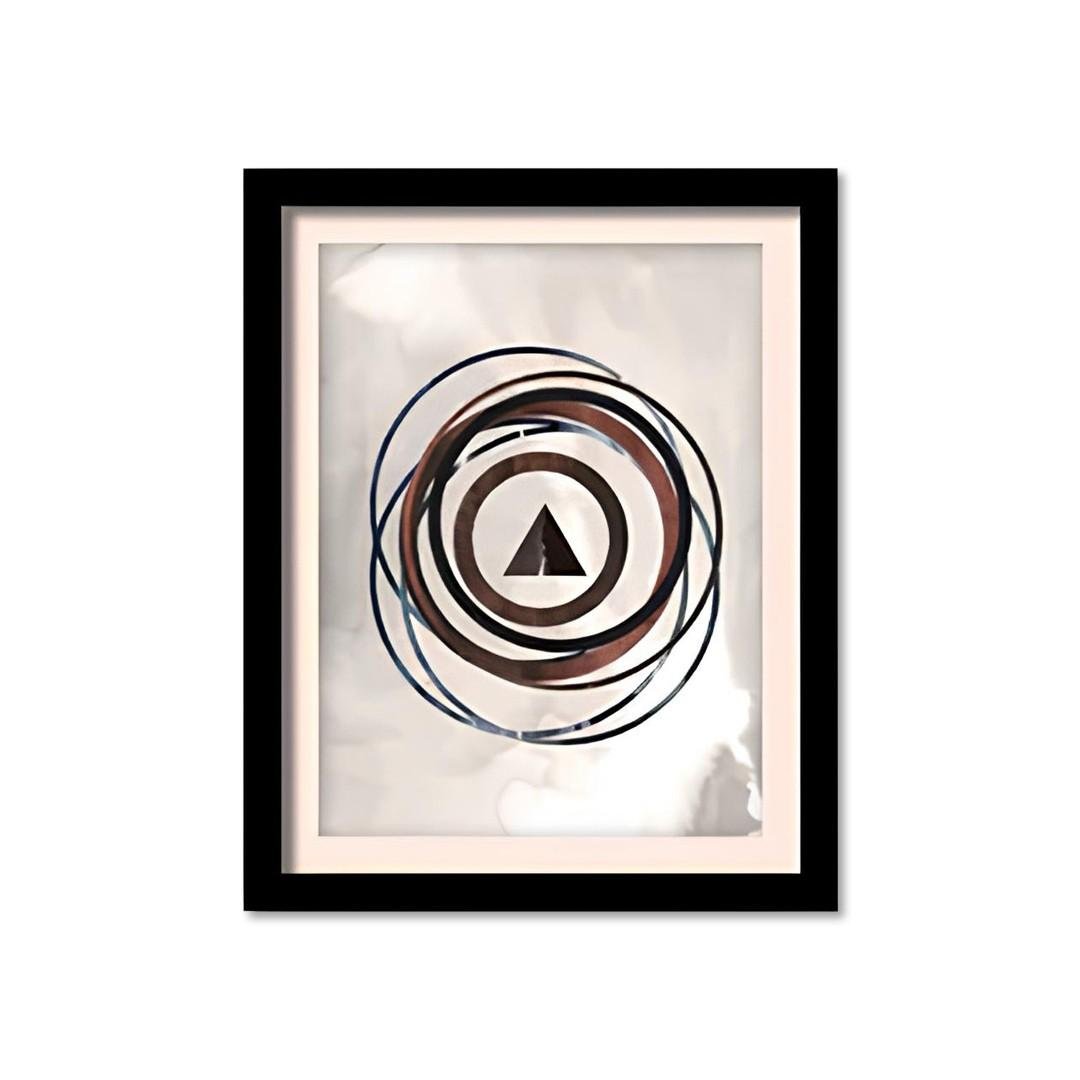 Modern Abstract Geometric Wooden Wall Art Frame Set of 4